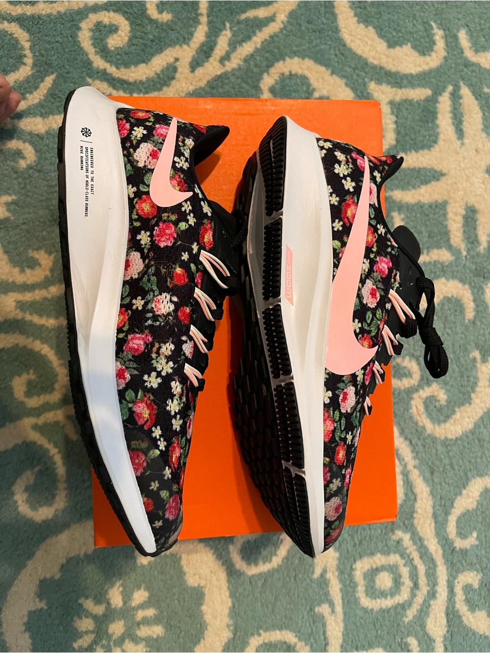 Nike Air ZM Pegasus 36 Shoes Black/Pink/White Sz 6Y - Picture 4 of 6